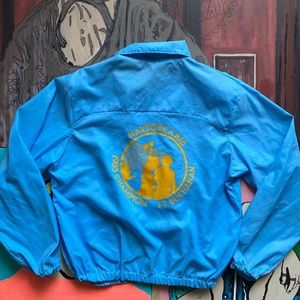 Vintage 80s 1985 US Navy Volleyball Windbreaker Full Zip Jacket